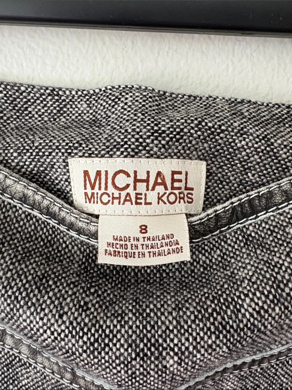 Michael Kors Gray Tweed Wool Blend Pencil Skirt